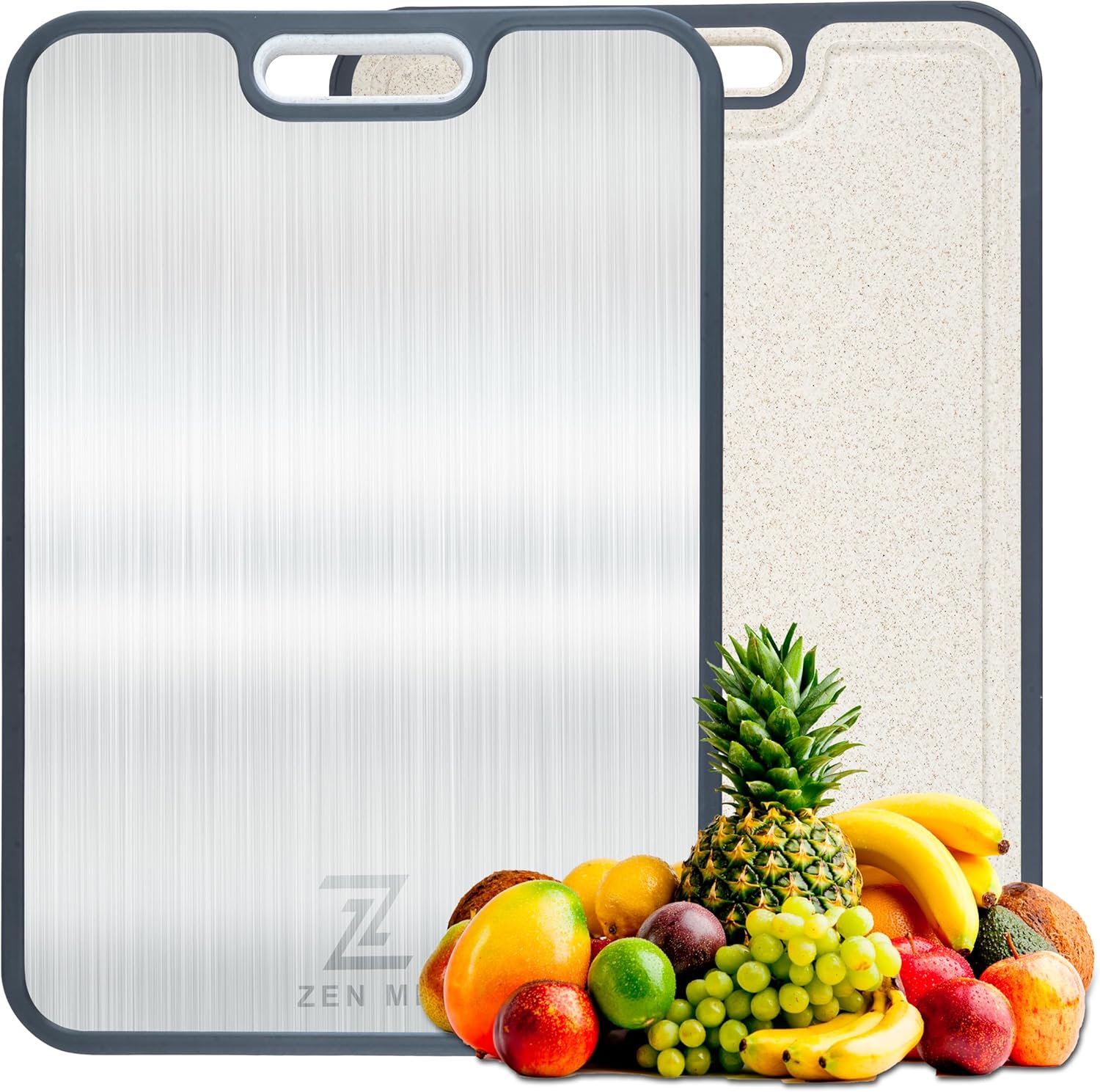 Stainless Steel Straw - Double-Sided 304 Stainless Steel & Wheat
