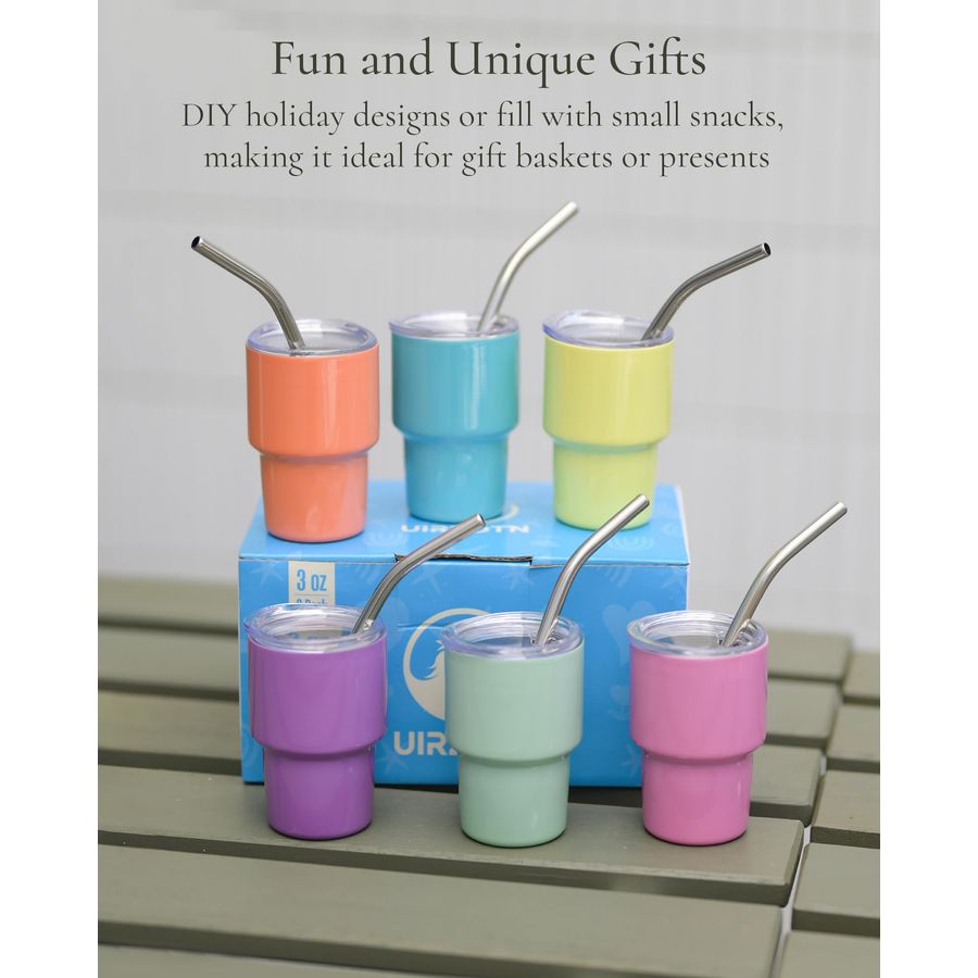 3oz Mini Tumbler Shot Glass wi – Stainless Steel Straw recenzja i cena