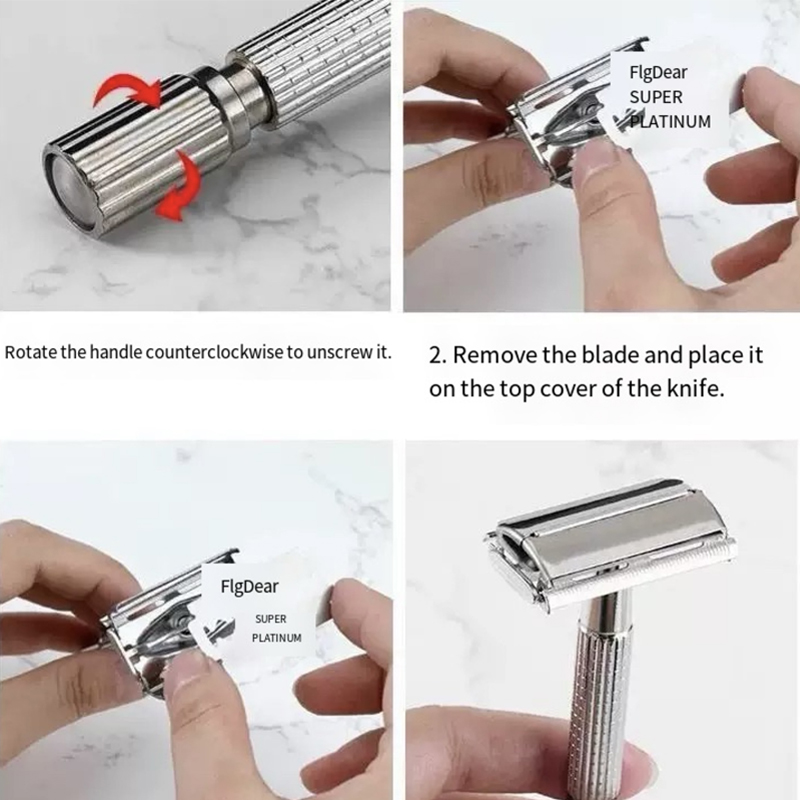 Double Edge Shaving Razor Set  – Safety Razor Handle recenzja i cena