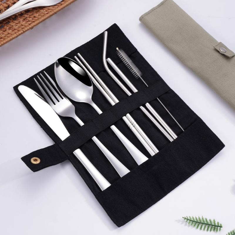 8 Pcs/Set Tableware Travel Cut – Stainless Steel Straw recenzja i cena